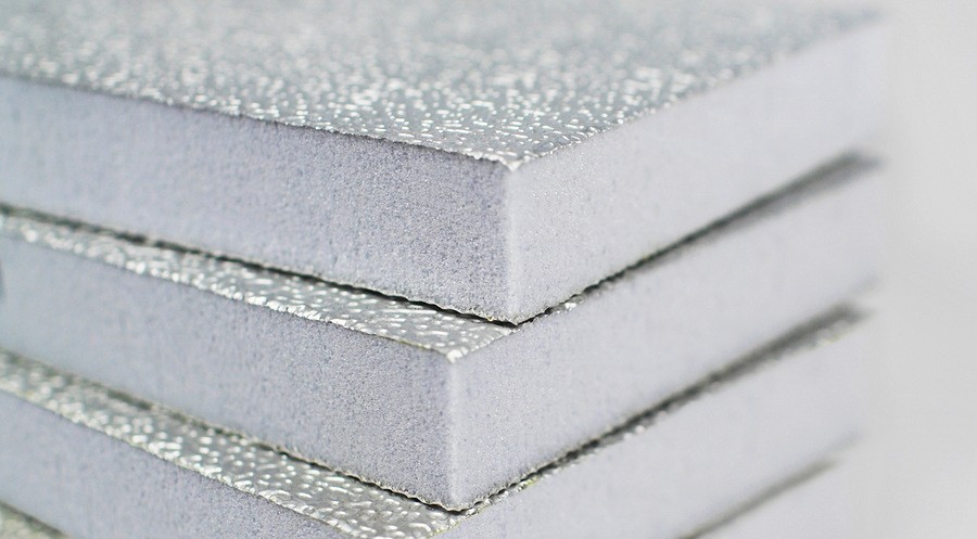 Espuma de poliuretano de techo de aluminio paneles sandwich