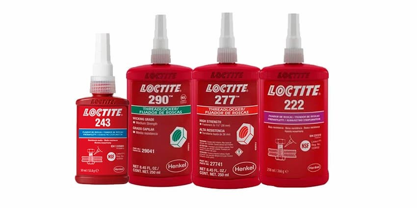 Fijadores de roscas Loctite®: diferencias de codificación por colores